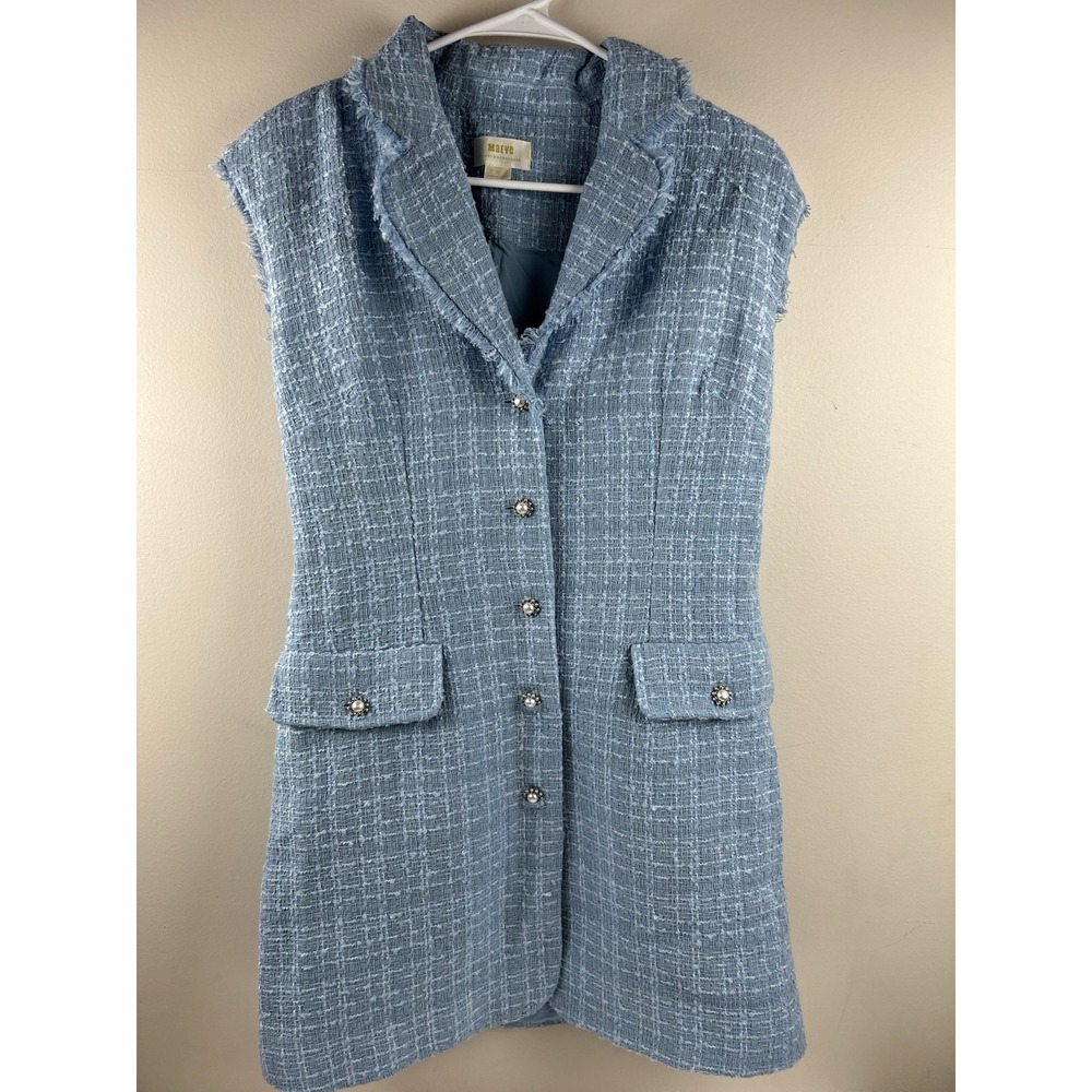Anthropologie Maeve Mini Dress Women Sleeveless Tweed Blazer Retro Sz 6 New - Picture 2 of 7